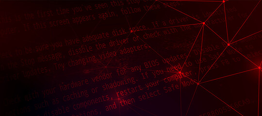 Abstract Vector Red Background. Malware, or Hack Attack Concept