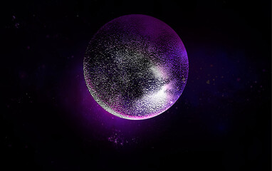 Wall Mural - full moon isolated on dark background. magic vector elements