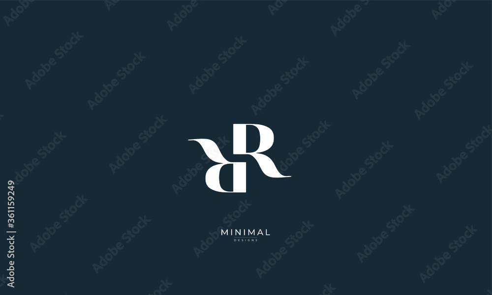 Alphabet letter icon logo RR - obrazy, fototapety, plakaty 