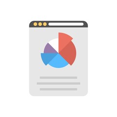 Wall Mural - web analytics icon illustration. seo infographics symbol.