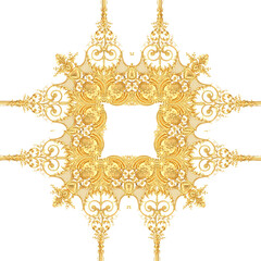 Wall Mural - Golden baroque gold and white color