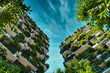 Leinwandbild Motiv Vertical Forest (Bosco Verticale) Innovative Green House Skyscraper representing commitment to sustainable economy designed by Boeri Studio