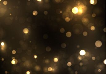 Wall Mural - Gold bokeh blur