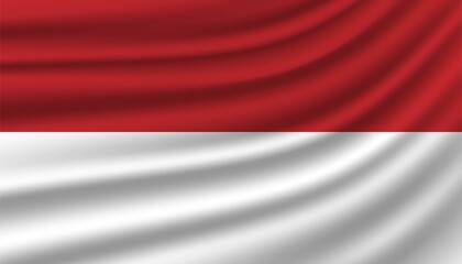 Flag of Monaco background template.