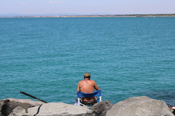 Wall Mural - man on the beach