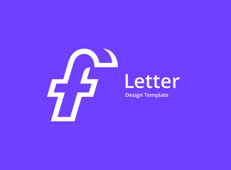 Letter F logo icon design template elements