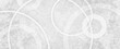 © Attitude1 - White abstract background with texture and circle shapes in modern art pattern, gray grunge texture and painted geometric circles and rings in artsy light color design background