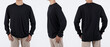 © AndhikaRaya - Young male in blank black t-shirt, front and back view, isolated white background with clipping path. Design men tshirt template and mockup for print