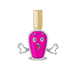 Poster - Pink nail polish mascot design concept showing a amazed gesture