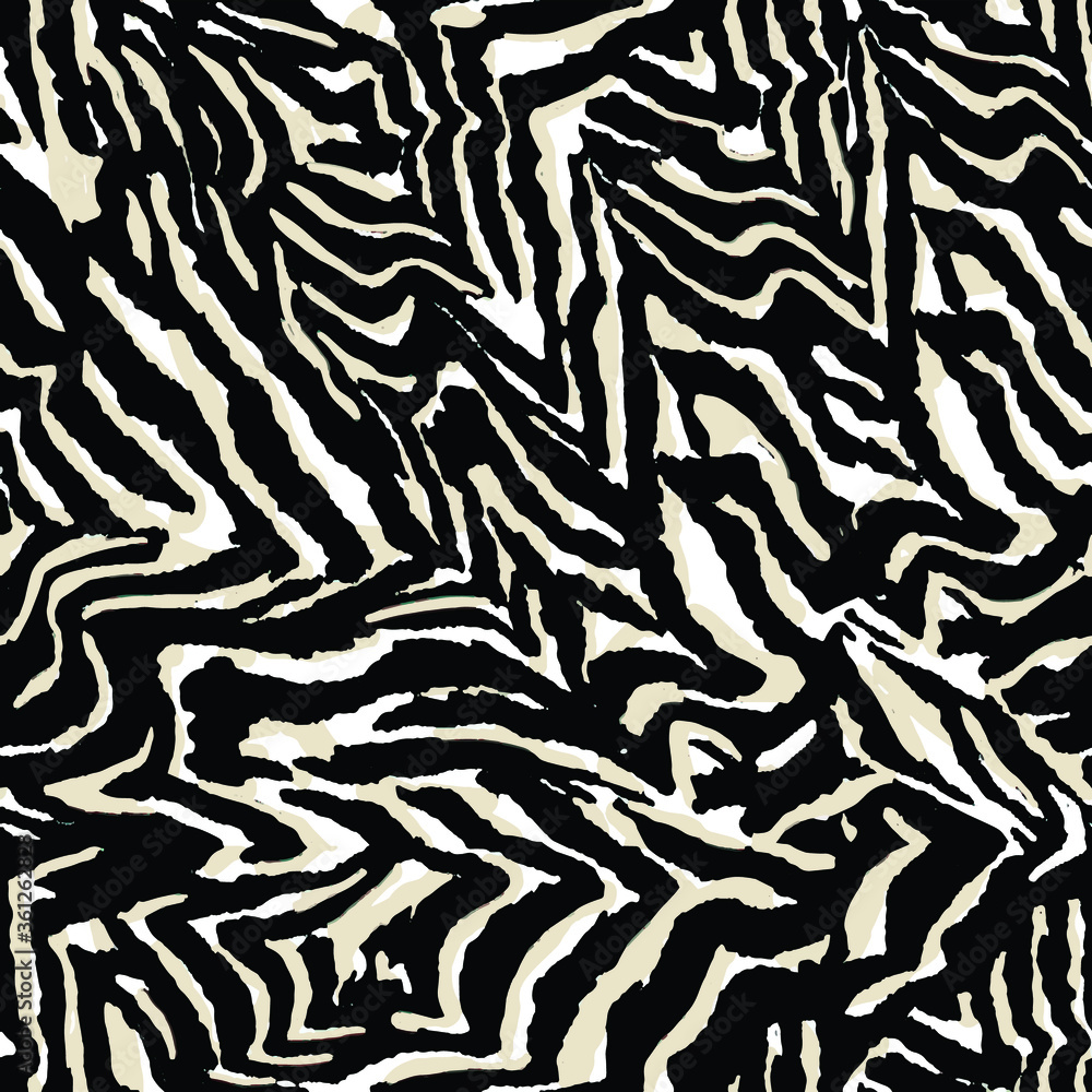 zebra skin texture seamless pattern Stock Vector | Adobe Stock