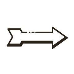 Canvas Print - arrow right direction line style icon