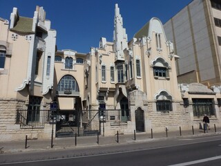 Sticker - Building in Girona, city of Catalonia.Spain