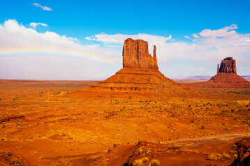 Canvas Print - Magnificent rainbow across the sky.