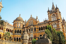 Chhatrapati Shivaji Maharaj Terminus Railway Station Is A Historic Terminal Train Station Also Know By Its Former Name Victoria Terminus And UNESCO World Heritage Site In Mumbai, Maharashtra, India.