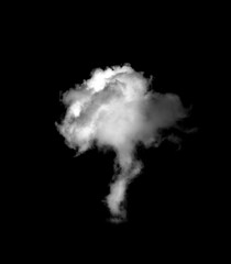 white clouds on black background