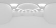 White empty room with square embedded ceiling lamps HDRI map