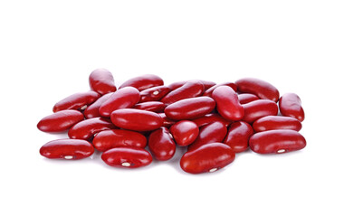 Red beans isolated on white background