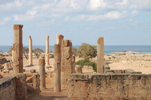 Ancient Ruins Of Ptolemais Near Benghazi, Libya