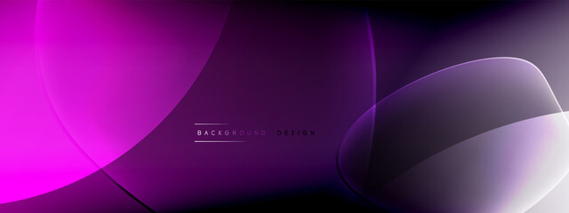 Vector abstract background - liquid bubble shapes on fluid gradient with shadows and light effects. Shiny design template for text