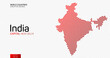 © igor - Abstract map of India with red circle lines