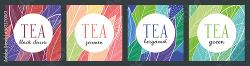 Fotografía Design of square tea packaging