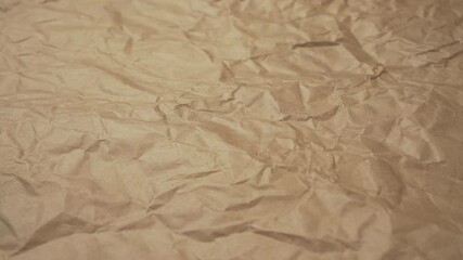 Wall Mural - Crumpled paper. Packaging brown shabby material. Abstract textured background. Slow Track Camera