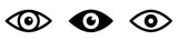 Fototapeta  - Eye icon set. Eyesight symbol. Retina scan eye icons. Simple eyes collection. Eye silhouette - stock vector.