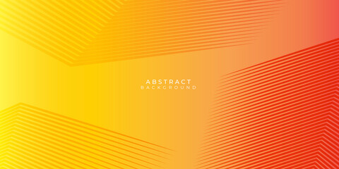 Gradient geometric shape background with dynamic lines pattern abstract. Orange presentation design