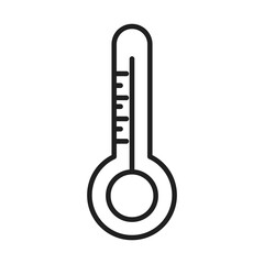 Sticker - thermometer healthcare medical and hospital pictogram line style icon