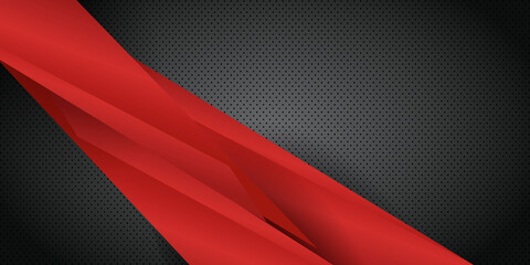 Dynamic game red black metal carbon neutral concrete presentation background. Modern black and red gradient color wavy abstract shape composition. Colorful fluid landing page.