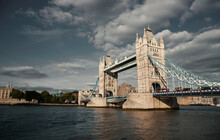 Tower Bridge On The River Thames With A Vintage Photography Look - London, UK - September 2013