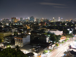 Night panorama of the capital of Indonesia - Jakarta.