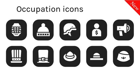 Poster - occupation icon set