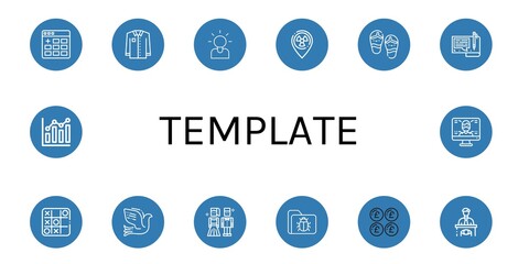 Canvas Print - template simple icons set