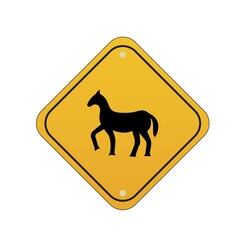 Poster - Horse crossing sign