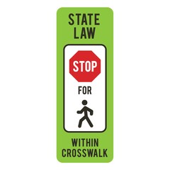 Poster - Stop for pedestrians within crosswalk