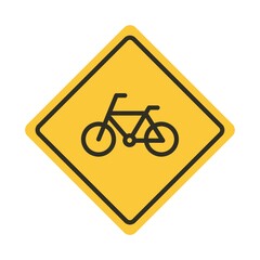 Wall Mural - Bicycle road sign