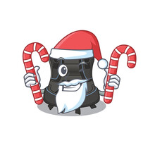 Scuba Buoyancy Compensator Dressed In Santa Cartoon Character With Christmas Candies