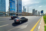 Fototapeta  - Wonderful view of Sheikh Zayed Road at downtown of Dubai