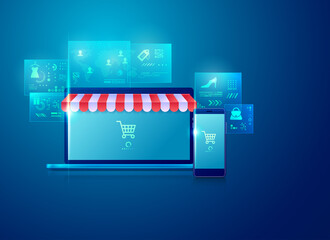 Wall Mural - ecommerce