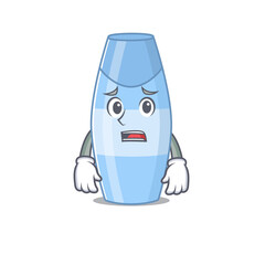 Sticker - Cartoon image design shampoo showing worried face