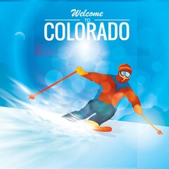 Poster - Snow skiing in colorado