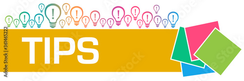 Fotomural Tips Colorful Bulbs Squares Horizontal Top