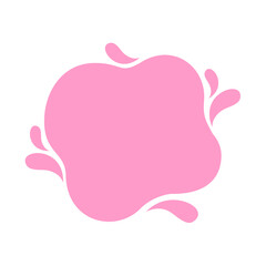 Wall Mural - blob shape pink soft for banner copy space, milk pink for background, water blob splash pink pastel color, water blobs droplet wave shape for banner, blob round shape simple for flat graphic