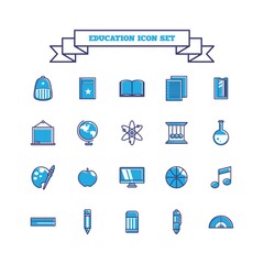 Poster - Education icons set