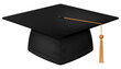 Mortarboard isolated on white. Vector illustration.