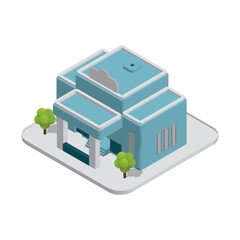 Poster - Isometric building