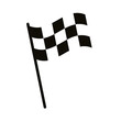 finish checkered flag silhouette style icon