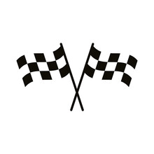 Finish Checkered Flag Silhouette Style Icon