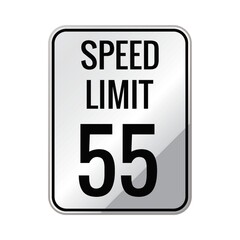 Sticker - Speed limit 55 sign